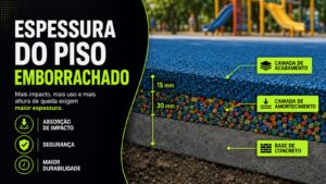Como definir a espessura ideal do piso emborrachado